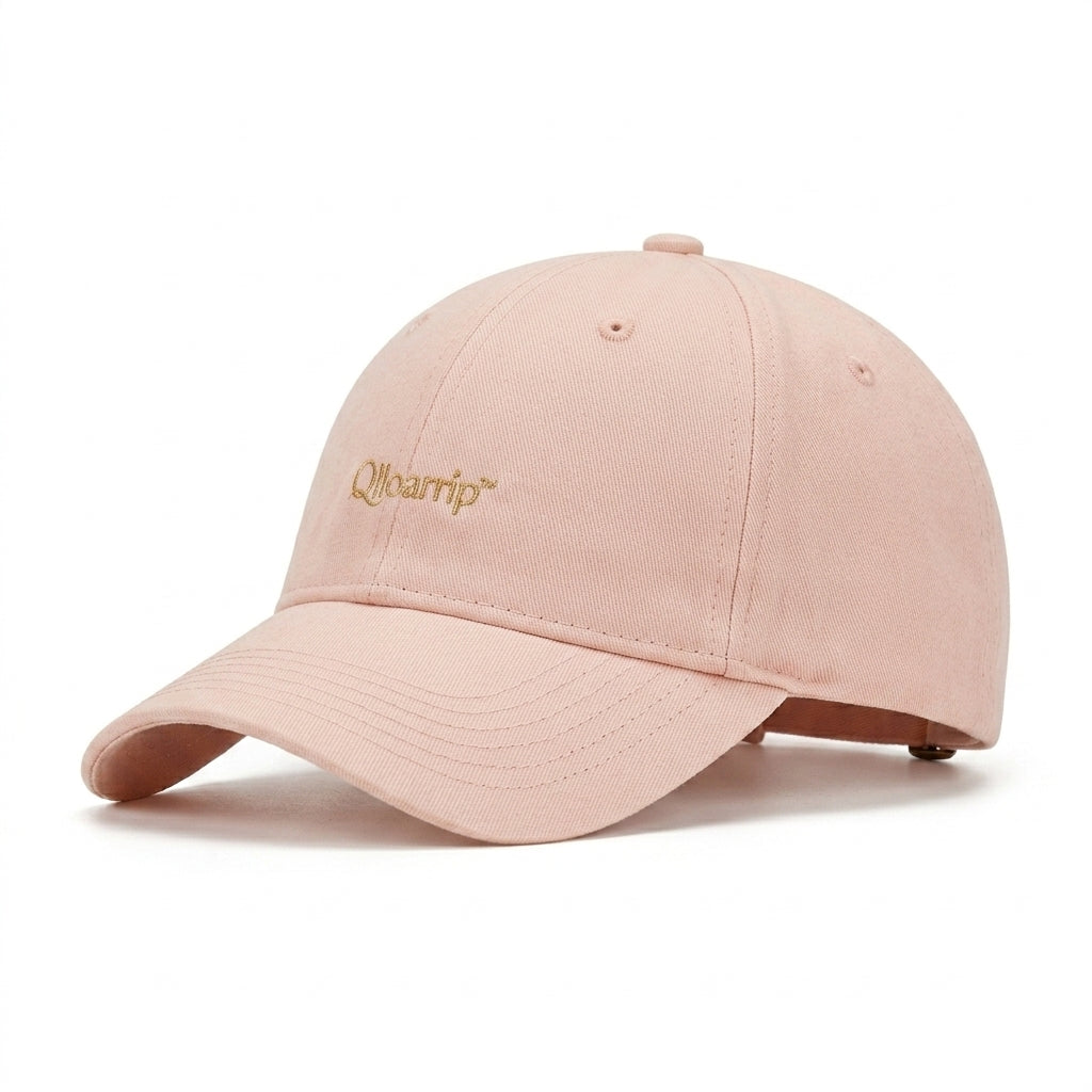 Qlloarrip™ Amelie Embroidered Baseball Cap – Women's Cotton Adjustable Fashion Hat, Minimal Logo Cap