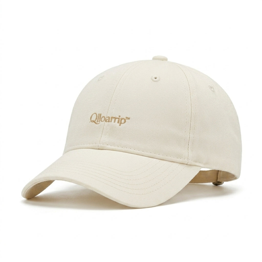 Qlloarrip™ Amelie Embroidered Baseball Cap – Women's Cotton Adjustable Fashion Hat, Minimal Logo Cap
