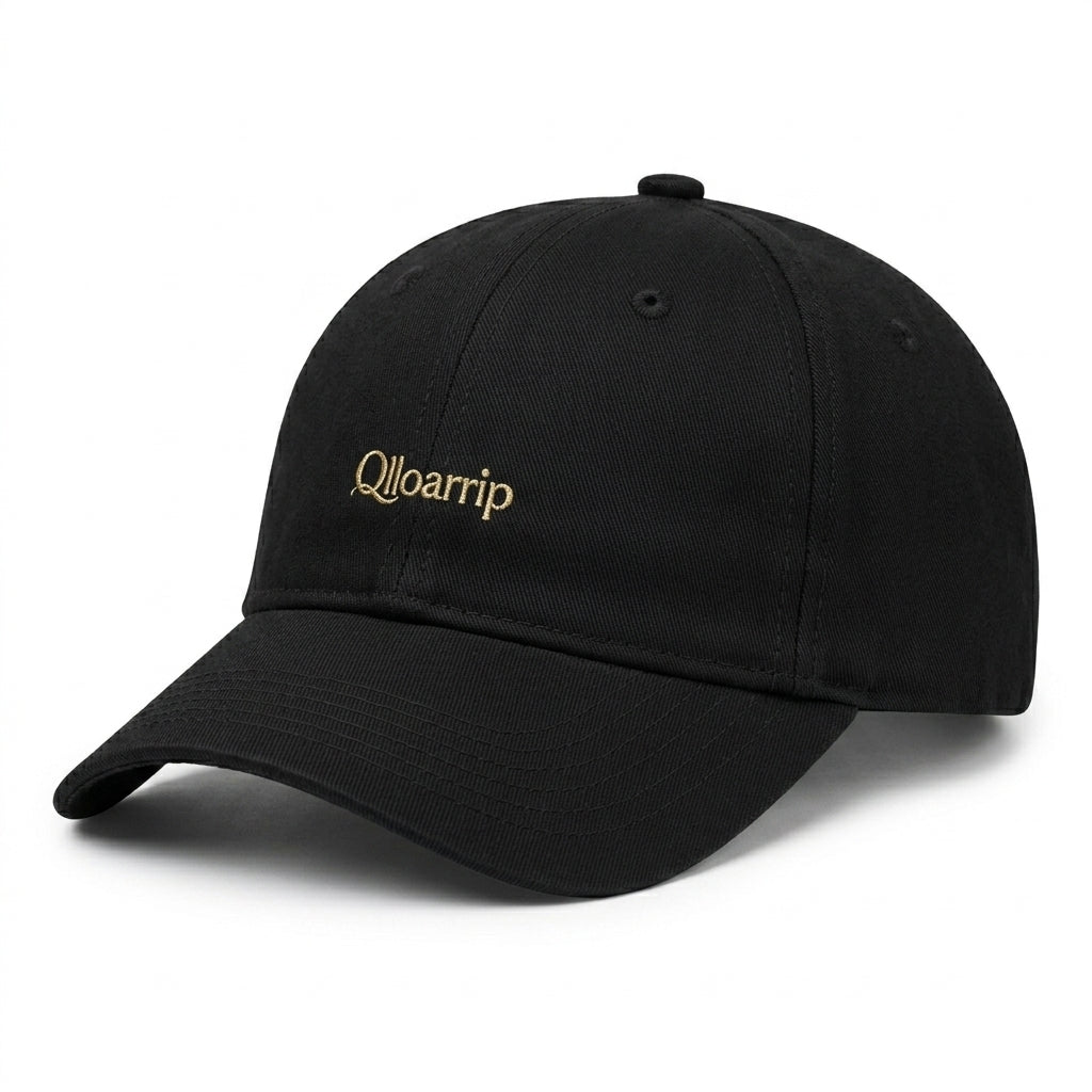 Qlloarrip™ Amelie Embroidered Baseball Cap – Women's Cotton Adjustable Fashion Hat, Minimal Logo Cap