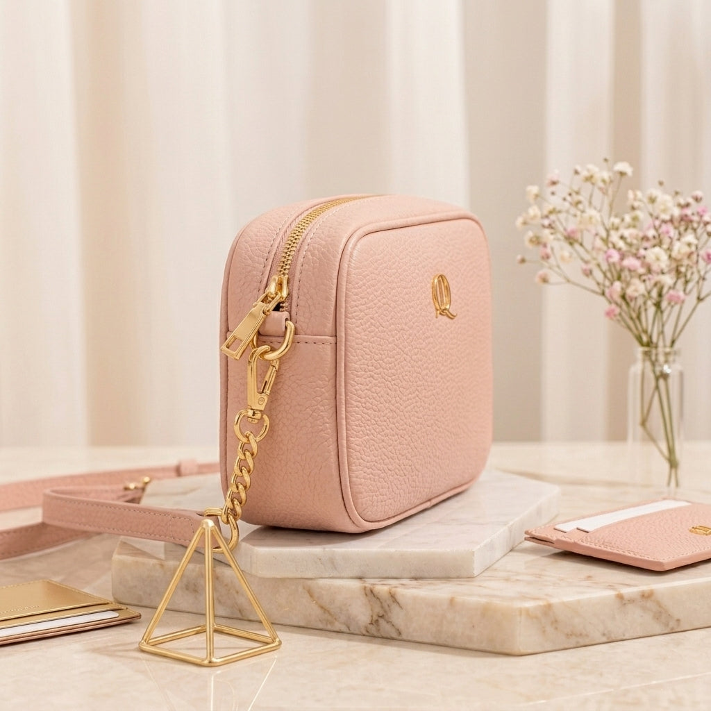 Qlloarrip™ Noelle Mini Crossbody Bag – Women's Structured Shoulder Purse, Adjustable Strap Everyday Handbag