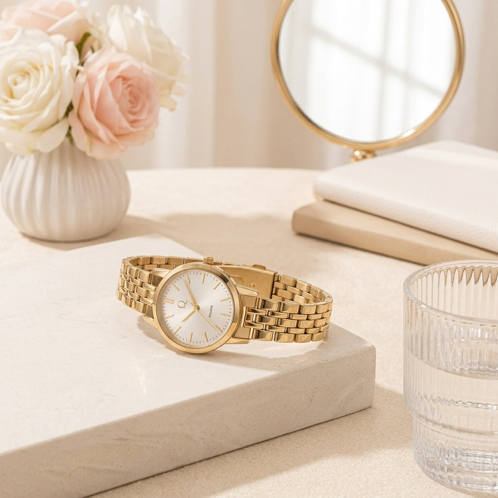 Qlloarrip™ Vivienne Petite Bracelet Watch – Women's Minimal Analog Watch, Slim Everyday Dress Watch