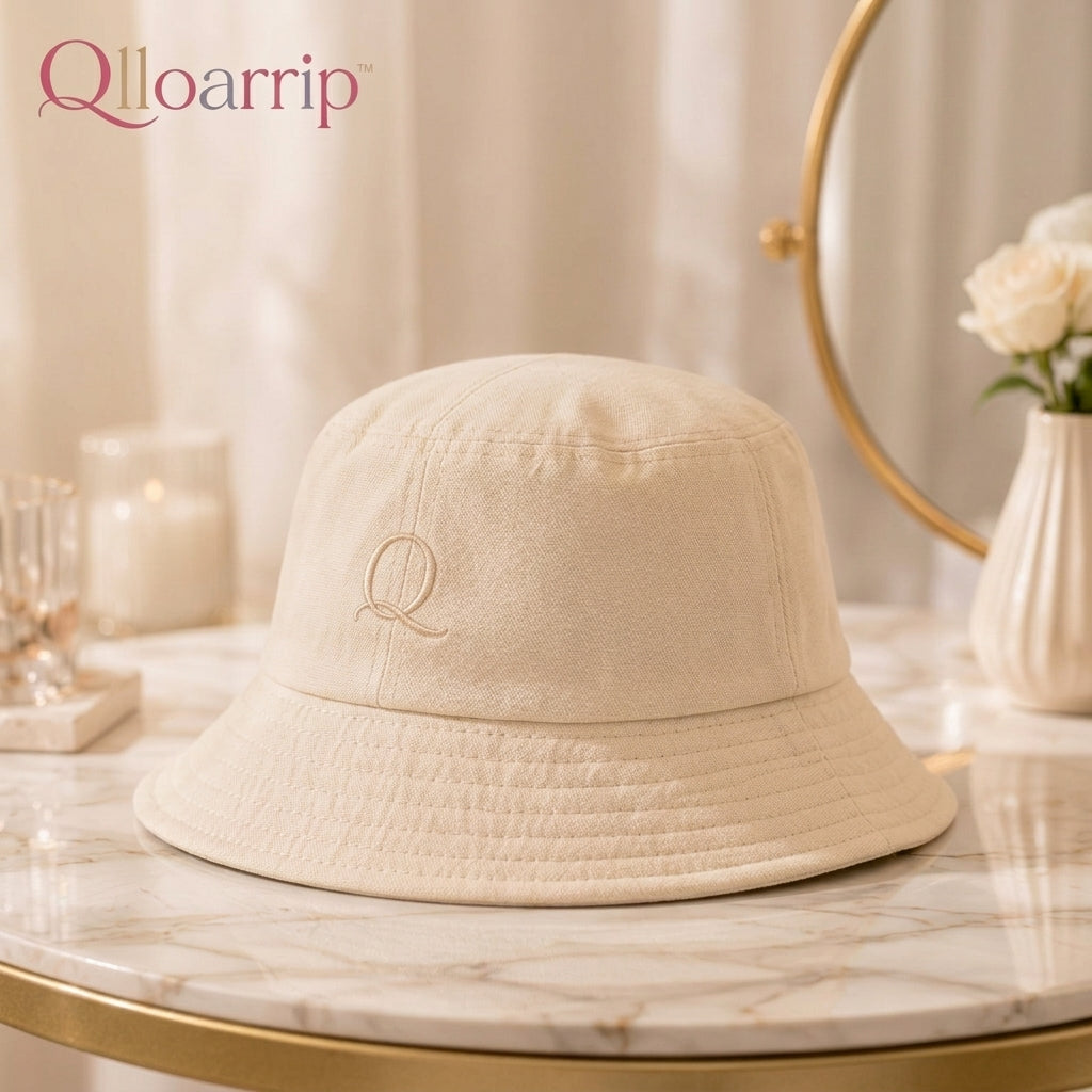 Qlloarrip™ Elodie Soft-Brim Bucket Hat – Women's Cotton Fashion Sun Hat, Packable Everyday Accessory