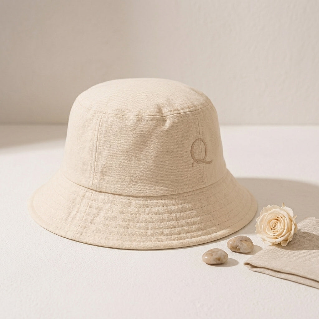 Qlloarrip™ Elodie Soft-Brim Bucket Hat – Women's Cotton Fashion Sun Hat, Packable Everyday Accessory